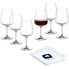 Rotweinglas CESTI 500 ml 6er-Set + Poliertuch