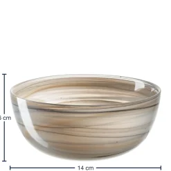 Schale ALABASTRO 14 cm beige/schwarz