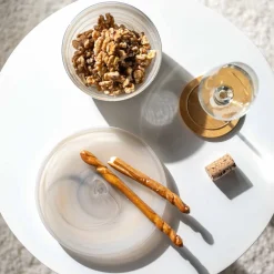 Schale ALABASTRO 14 cm beige/schwarz