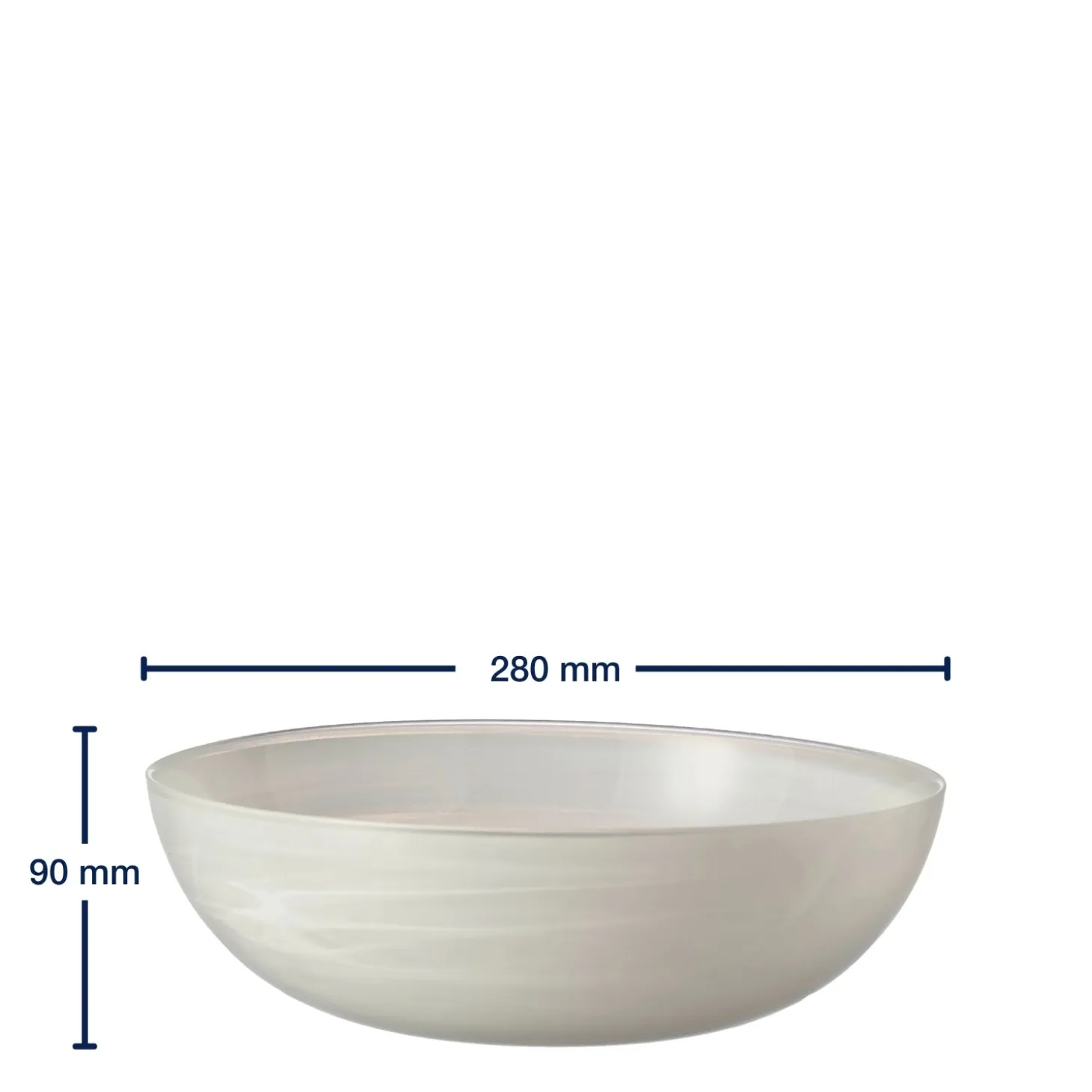 Schale ALABASTRO 28 cm weiß