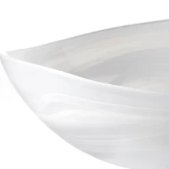Schale ALABASTRO 32 cm weiß oval