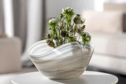 Schale ALABASTRO 27 cm x 15 cm beige/schwarz