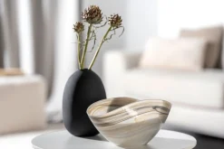 Schale ALABASTRO 27 cm x 15 cm beige/schwarz