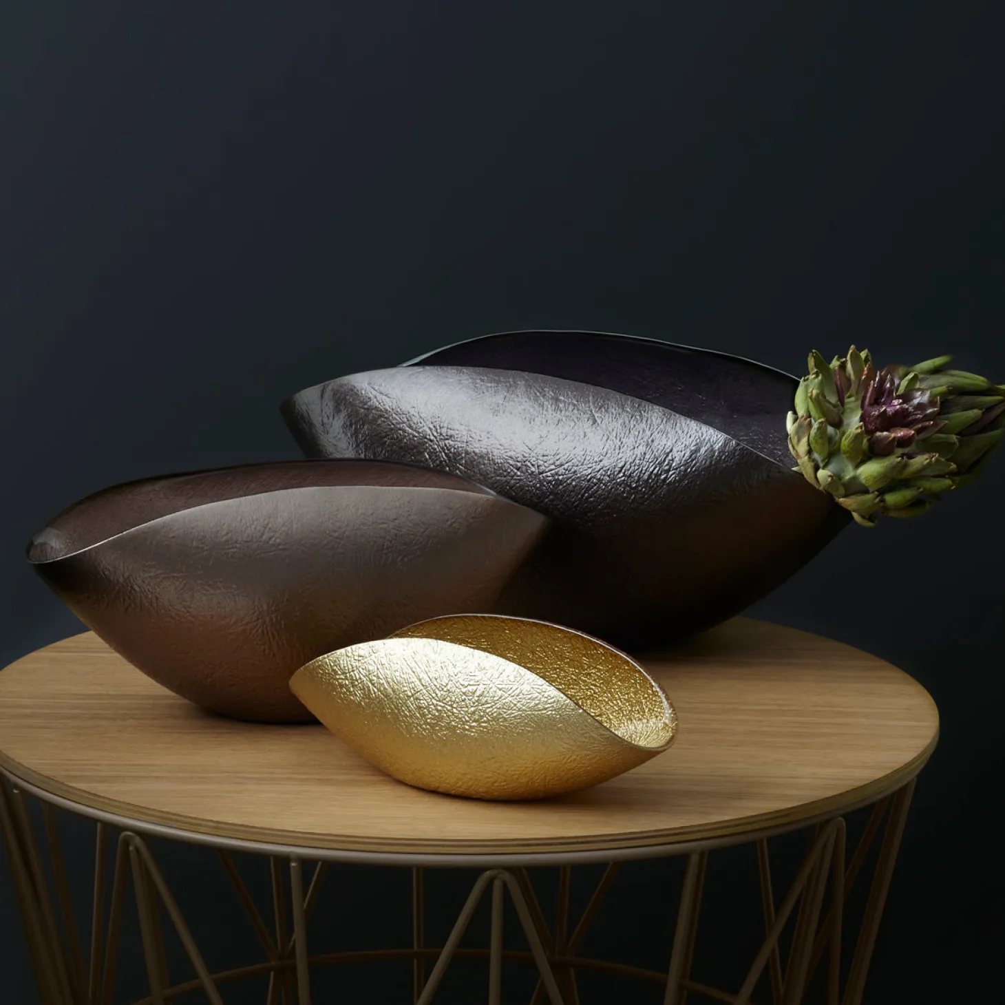 Schale COMO braun 28 cm x 14 cm