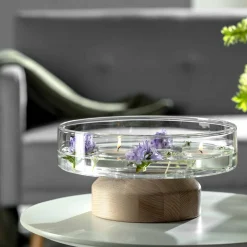 Schale LEGNO 27 cm auf Holzsockel