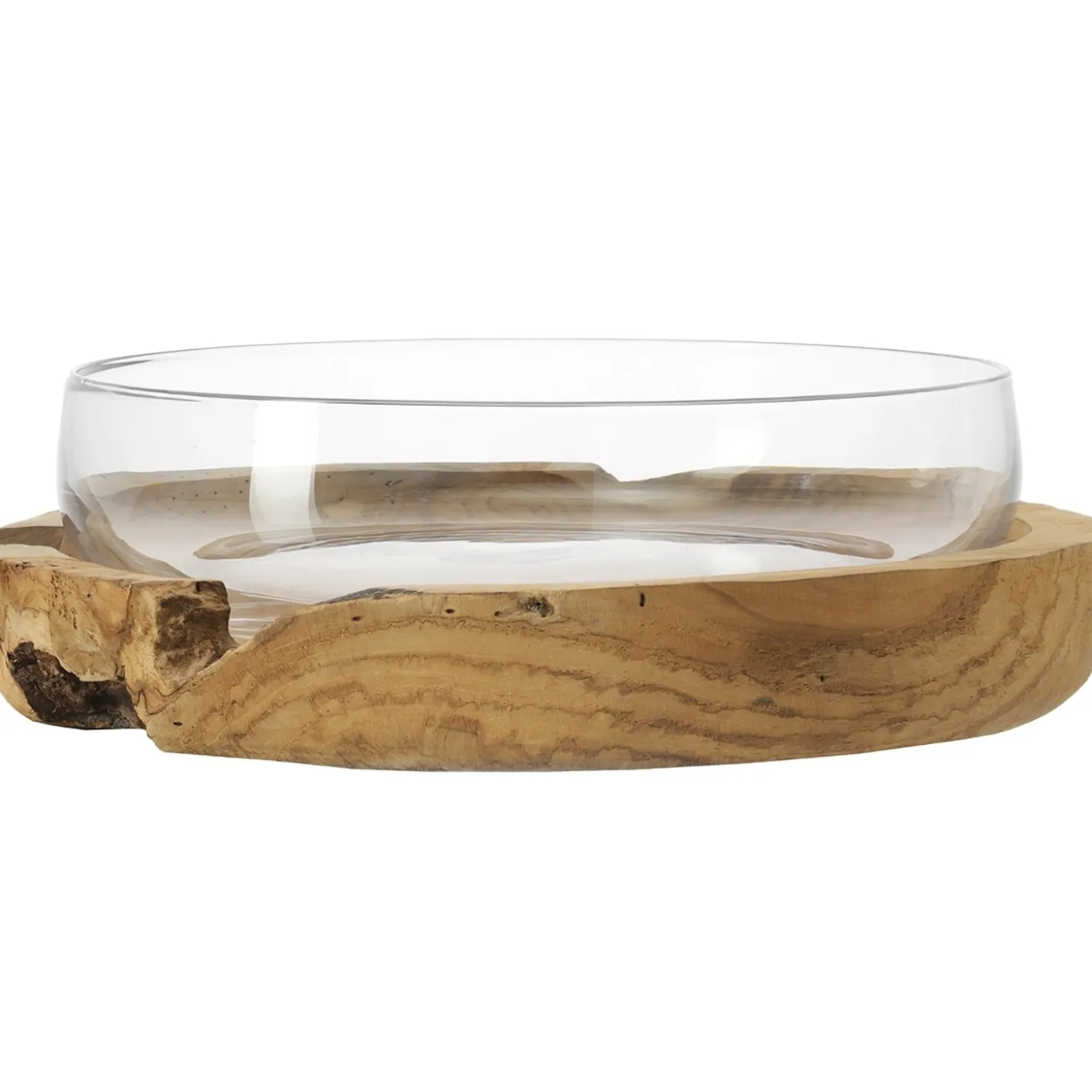 Schale TERRA 39 cm mit Teaksockel