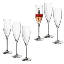 Sektglas POESIA 250 ml grau 6er-Set
