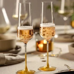 Sektglas PUCCINI 280 ml gold 2er-Set