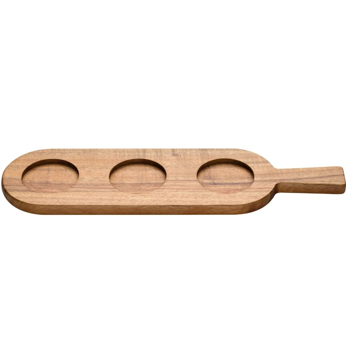 Servierbrett für Dipschälchen MATERA braun 40 cm x 11 cm