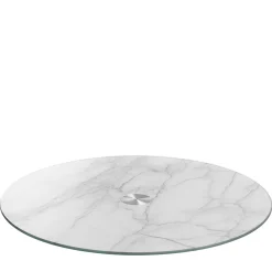 Servierplatte TURN 33 cm weiß Marmoroptik
