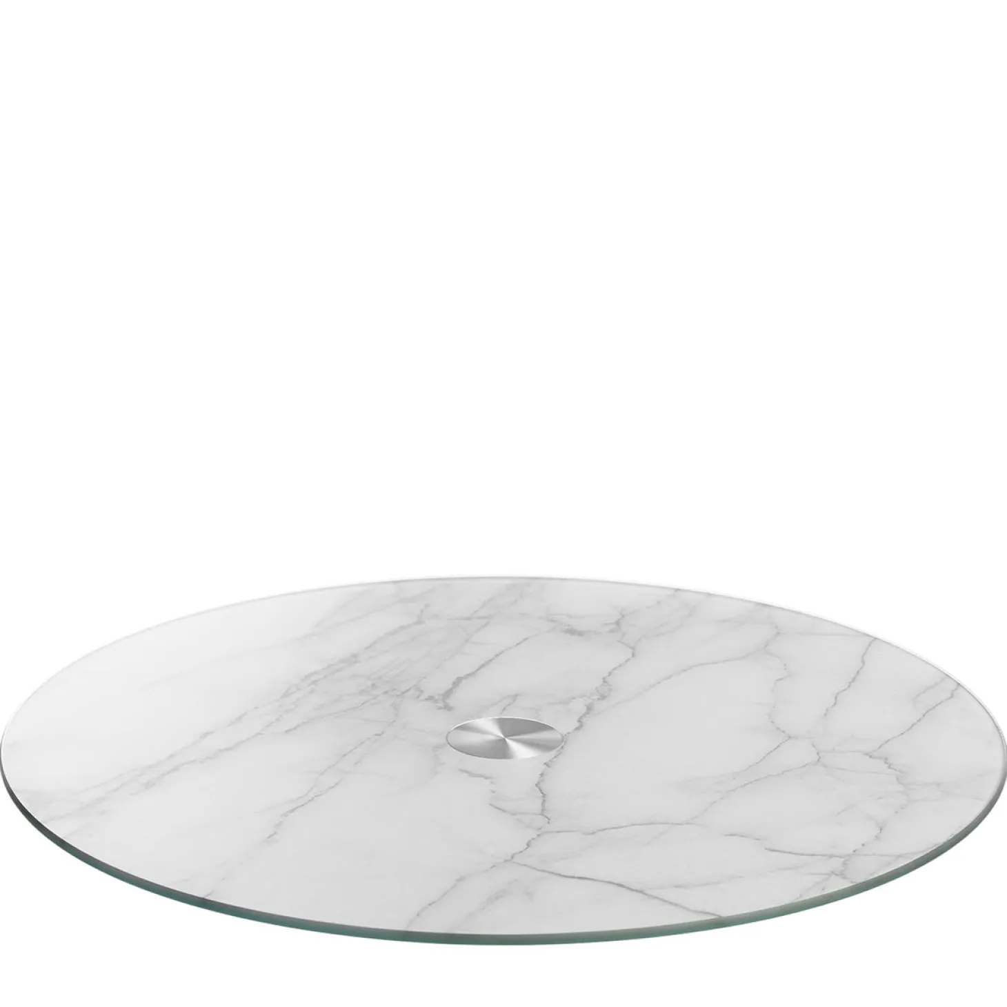 Servierplatte TURN 33 cm weiß Marmoroptik