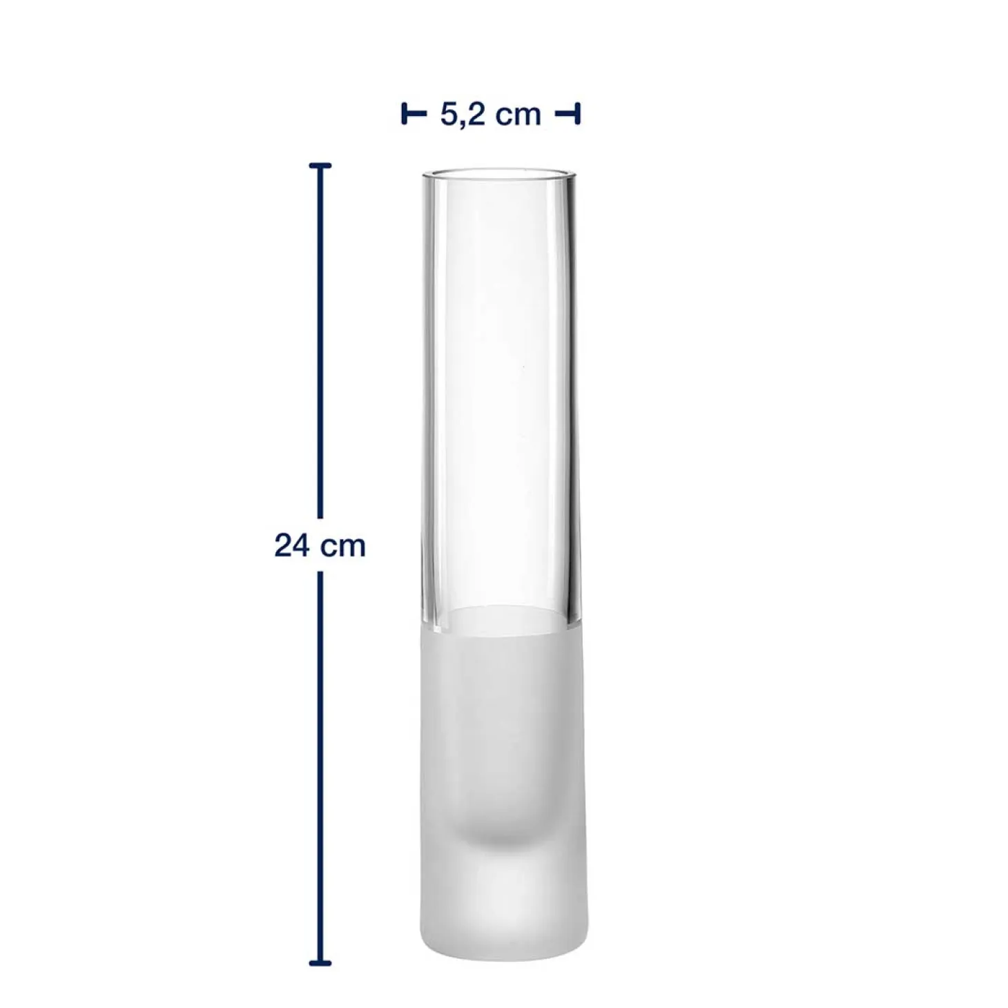 Solifleurvase NOVARA 24 cm satiniert