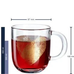Tasse EMOZIONE 400 ml Fingerabdruck Herz