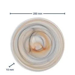 Teller ALABASTRO 28 cm beige/schwarz