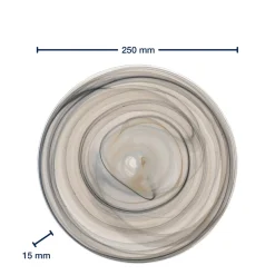 Teller ALABASTRO 25 cm beige/schwarz