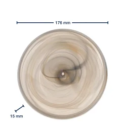 Teller ALABASTRO 18 cm beige/schwarz