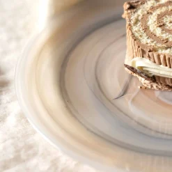 Teller ALABASTRO 18 cm beige/schwarz