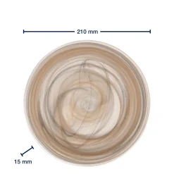 Teller ALABASTRO 21 cm beige/schwarz