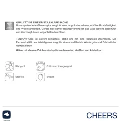 Tischlicht CHEERS 12,5 cm rot mit persönlicher Gravur