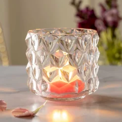 Tischlicht POESIA 10 cm große Rauten