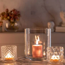 Tischlicht POESIA 4er-Set 10cm große Rauten