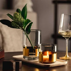 Tischlicht SILENZIO 9 cm grau