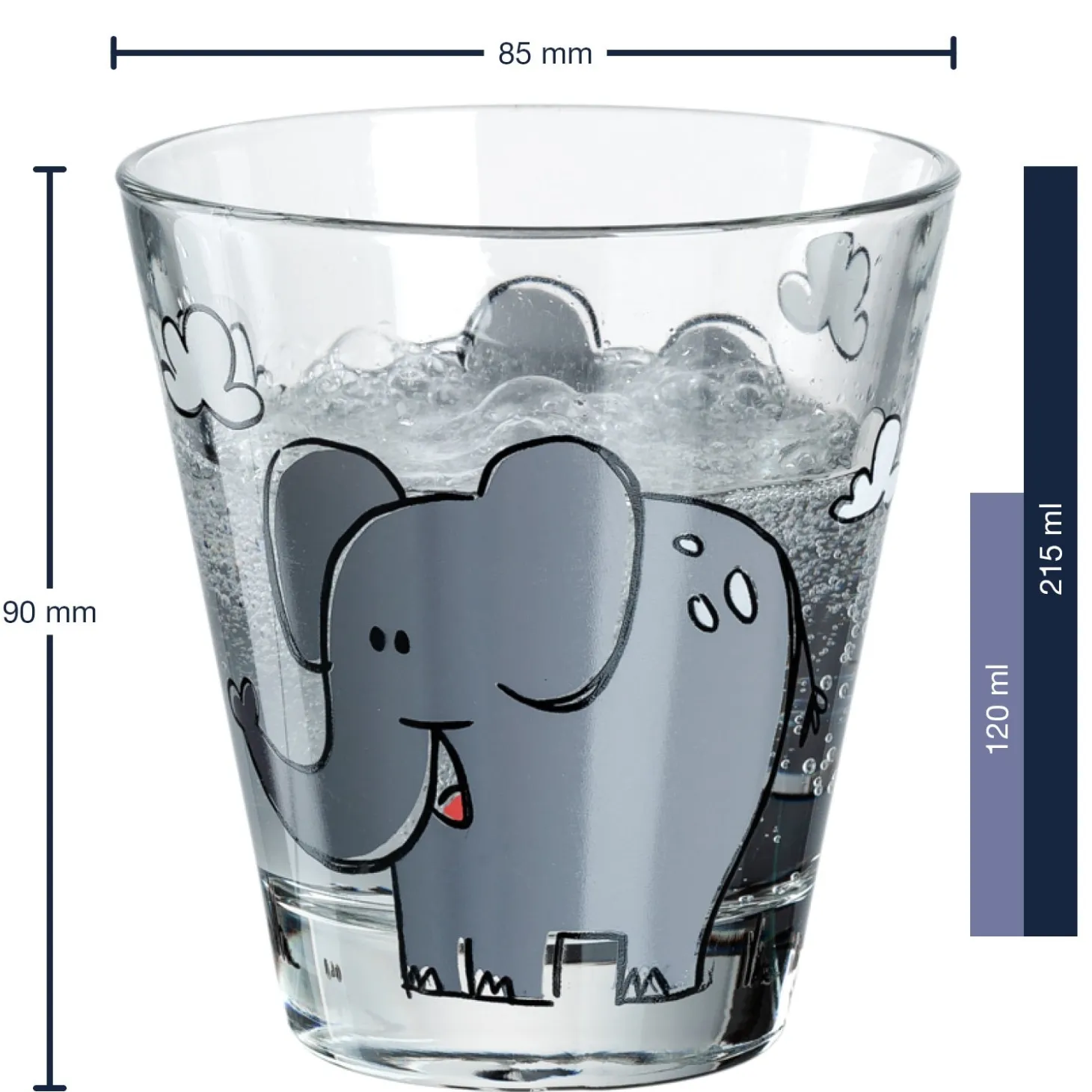 Trinkglas BAMBINI 215 ml Elefant 6er-Set