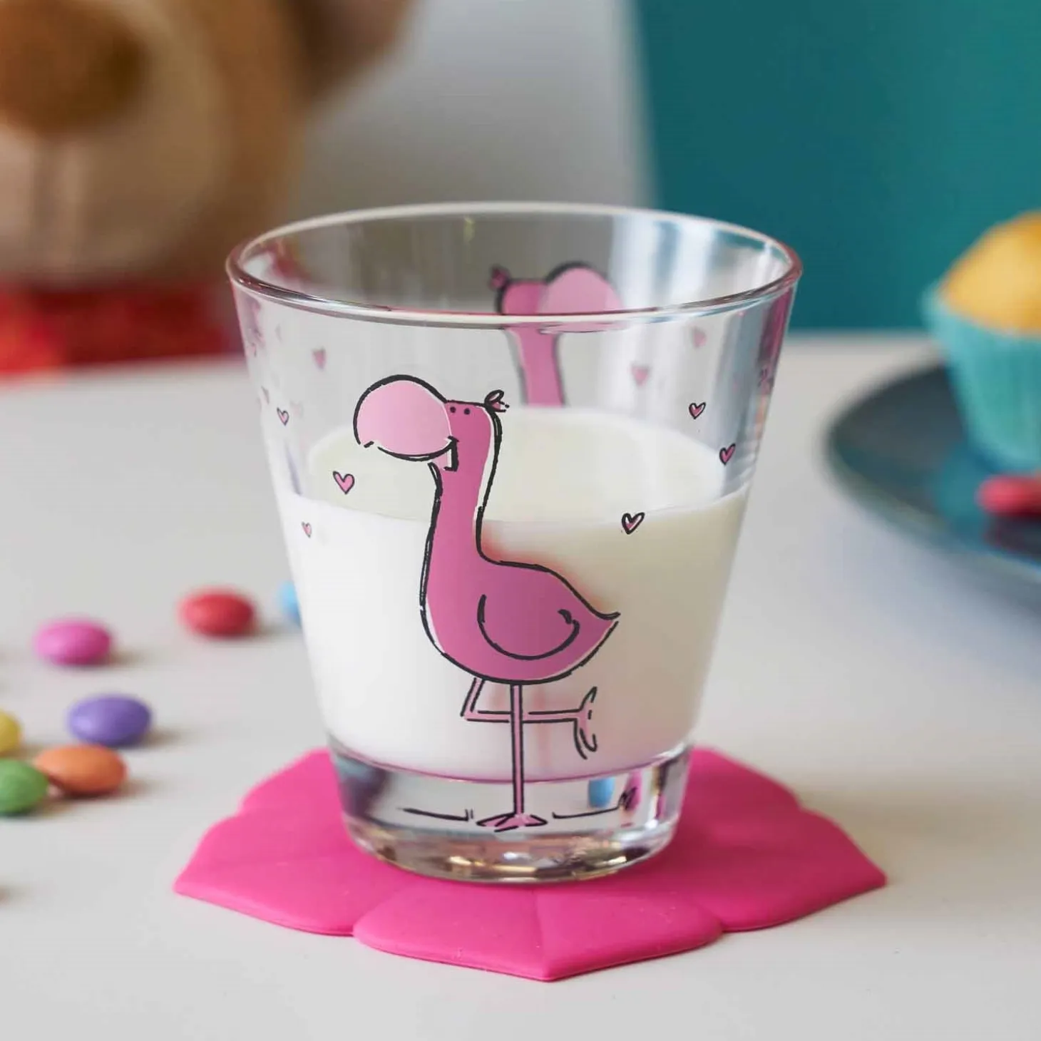 Trinkglas BAMBINI 215 ml Flamingo 6er-Set