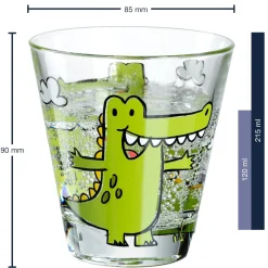 Trinkglas BAMBINI 215 ml Krokodil 6er-Set