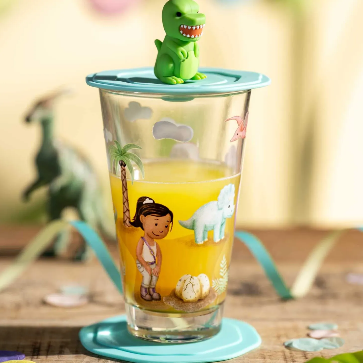 Trinkglas BAMBINI AVVENTURA 300ml Dino 6er-Set