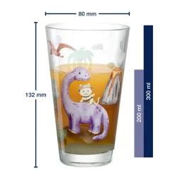 Trinkglas BAMBINI AVVENTURA 300ml Dino 6er-Set