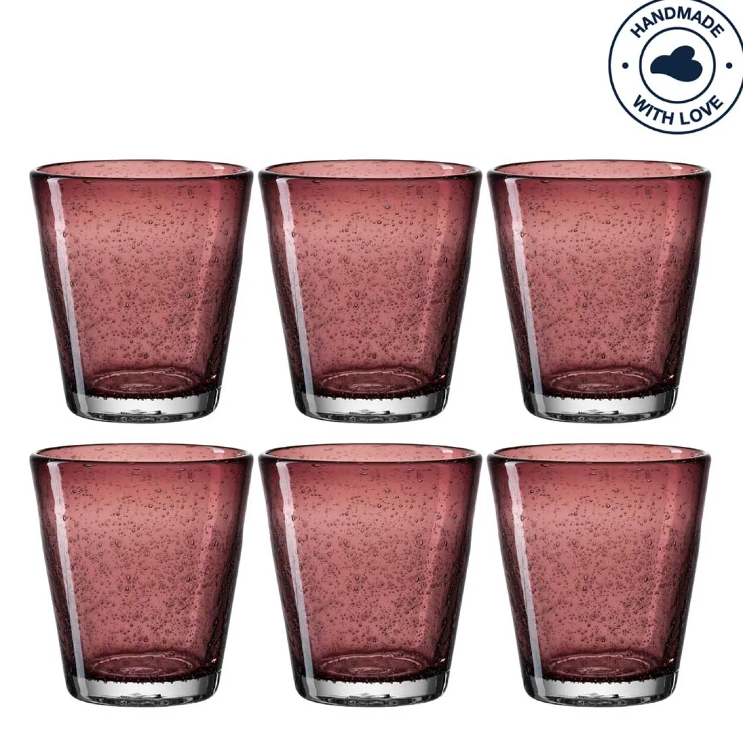 Trinkglas BURANO 330 ml viola 6er-Set