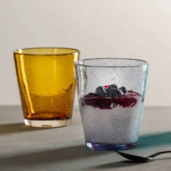 Trinkglas BURANO 330 ml warme Farben 4er-Set