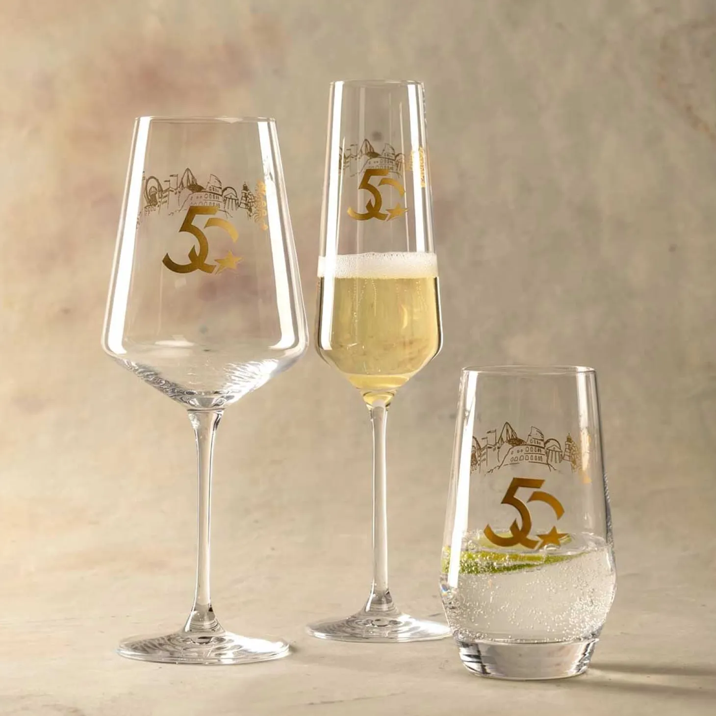 Trinkglas Europa-Park Silhouette 50 Jahre 365 ml