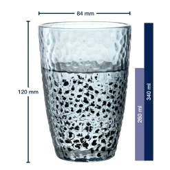 Trinkglas MATERA 340ml blau 4er-Set