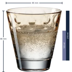 Trinkglas OPTIC 215 ml apricot 6er-Set