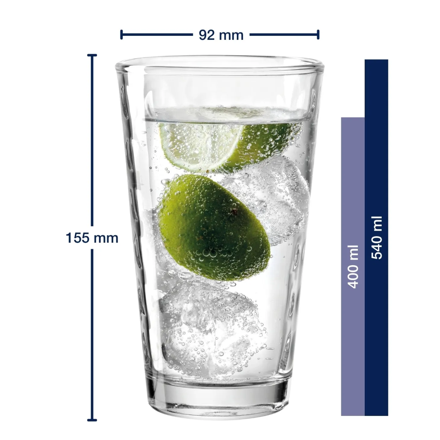 Trinkglas OPTIC 540 ml 4er-Set