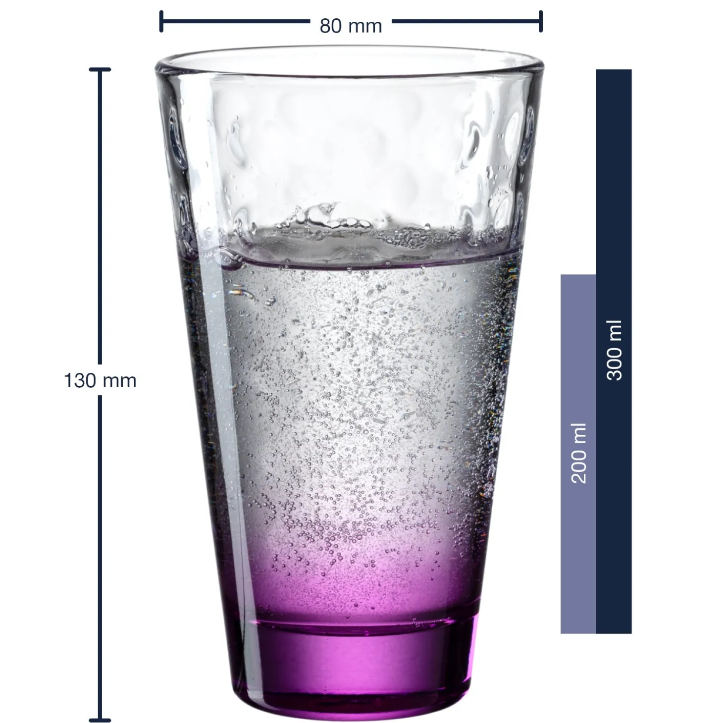 Trinkglas OPTIC 300 ml 6er-Set sortiert