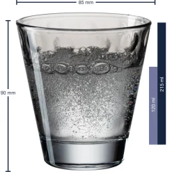 Trinkglas OPTIC 215 ml grau 6er-Set