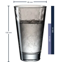 Trinkglas OPTIC 300 ml grau 6er-Set