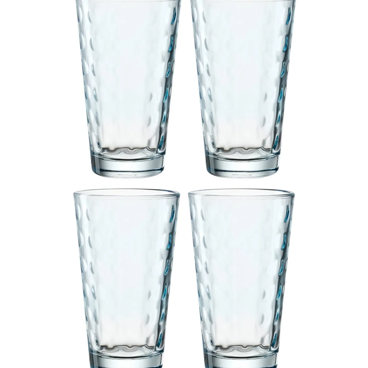 Trinkglas OPTIC 540 ml hellblau 4er Set