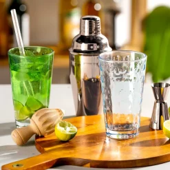 Trinkglas OPTIC 540 ml hellblau 4er Set