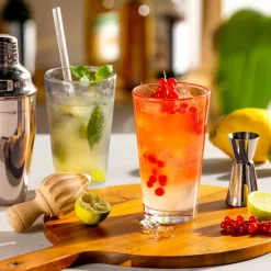 Trinkglas OPTIC 540 ml rot 4er Set