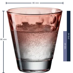Trinkglas OPTIC 215 ml rot 6er-Set