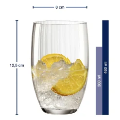 Trinkglas POESIA 460 ml grau 6er-Set