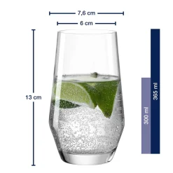 Trinkglas PUCCINI 365 ml 6er-Set