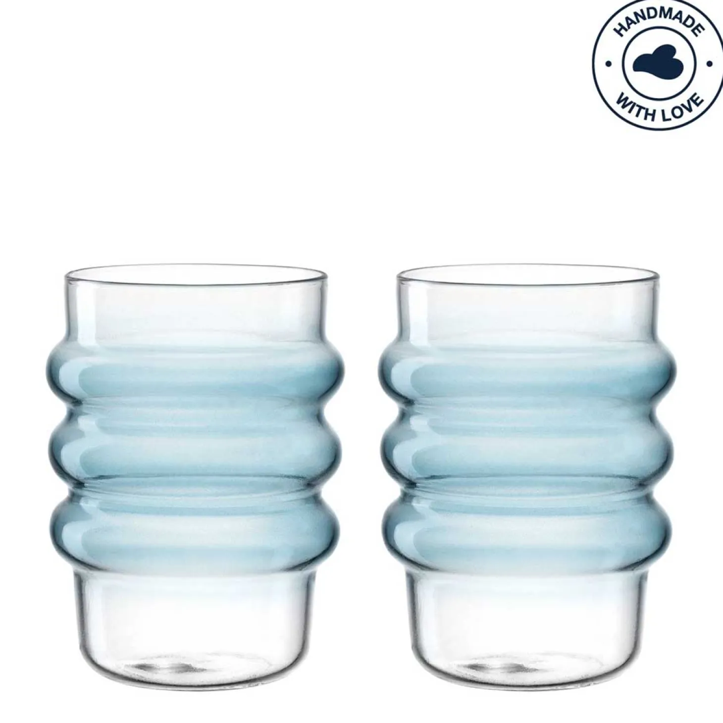 Trinkglas SOLE 440 ml blau 2er-Set