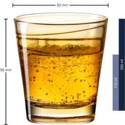 Trinkglas VARIO STRUTTURA 250 ml orange 6er-Set