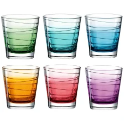 Trinkglas VARIO STRUTTURA 250 ml Farbverlauf 6er-Set