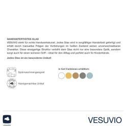Trinkglas VESUVIO 300 ml blau 4er-Set